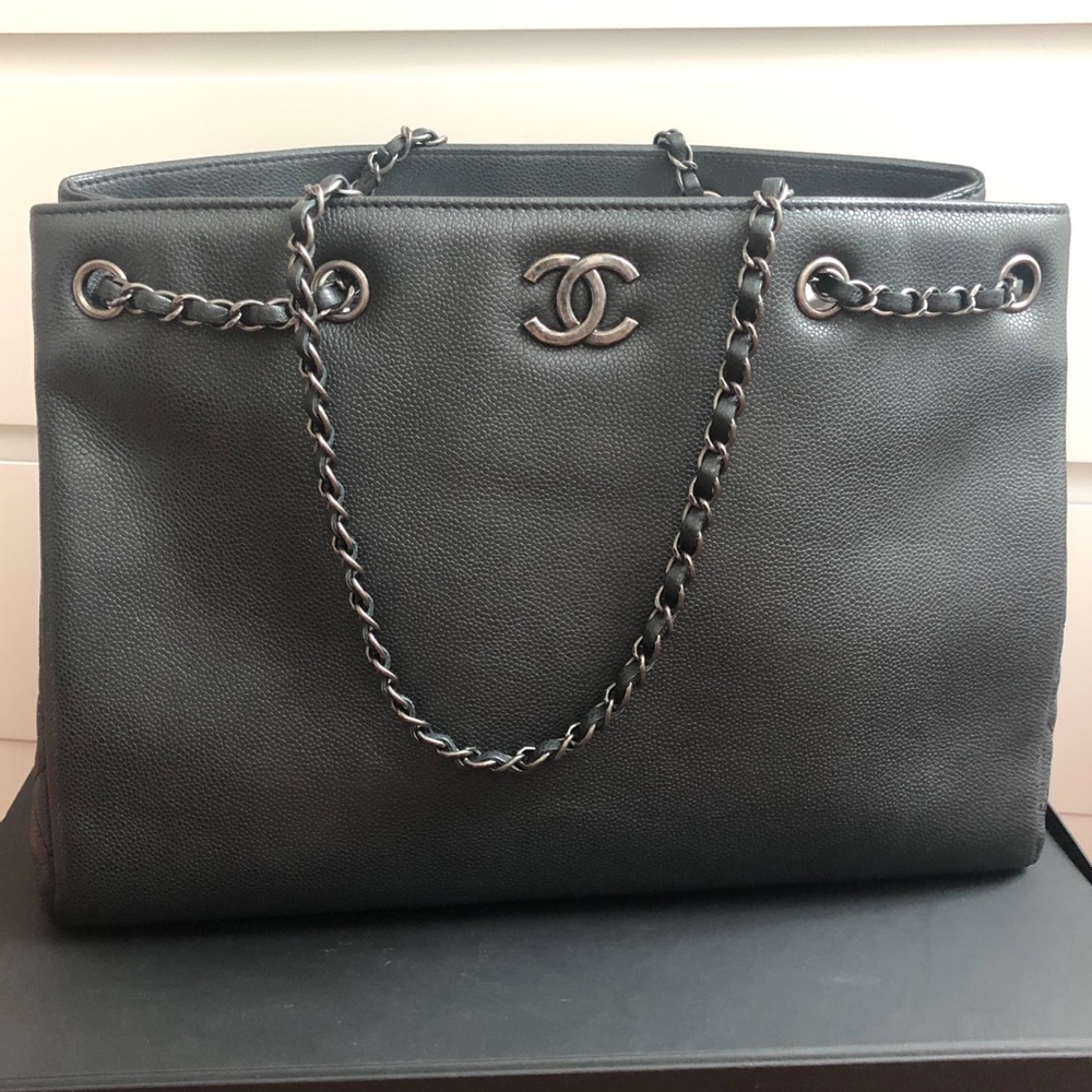 Chanel Black Caviar Shopping Bag